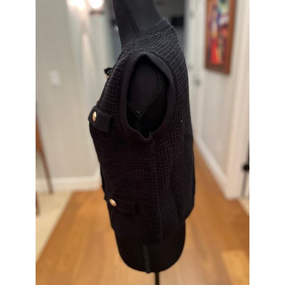 [BLANKNYC] Sleeveless Knit Vest Cardigan Black (Size S) - NWT - Picture 6 of 10